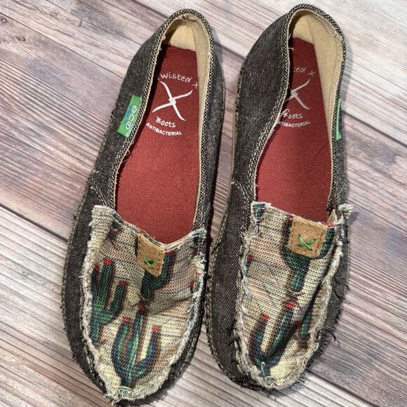 Twisted X Eco Girls Size 1 M Dust Cactus Print - Picture 2 of 8